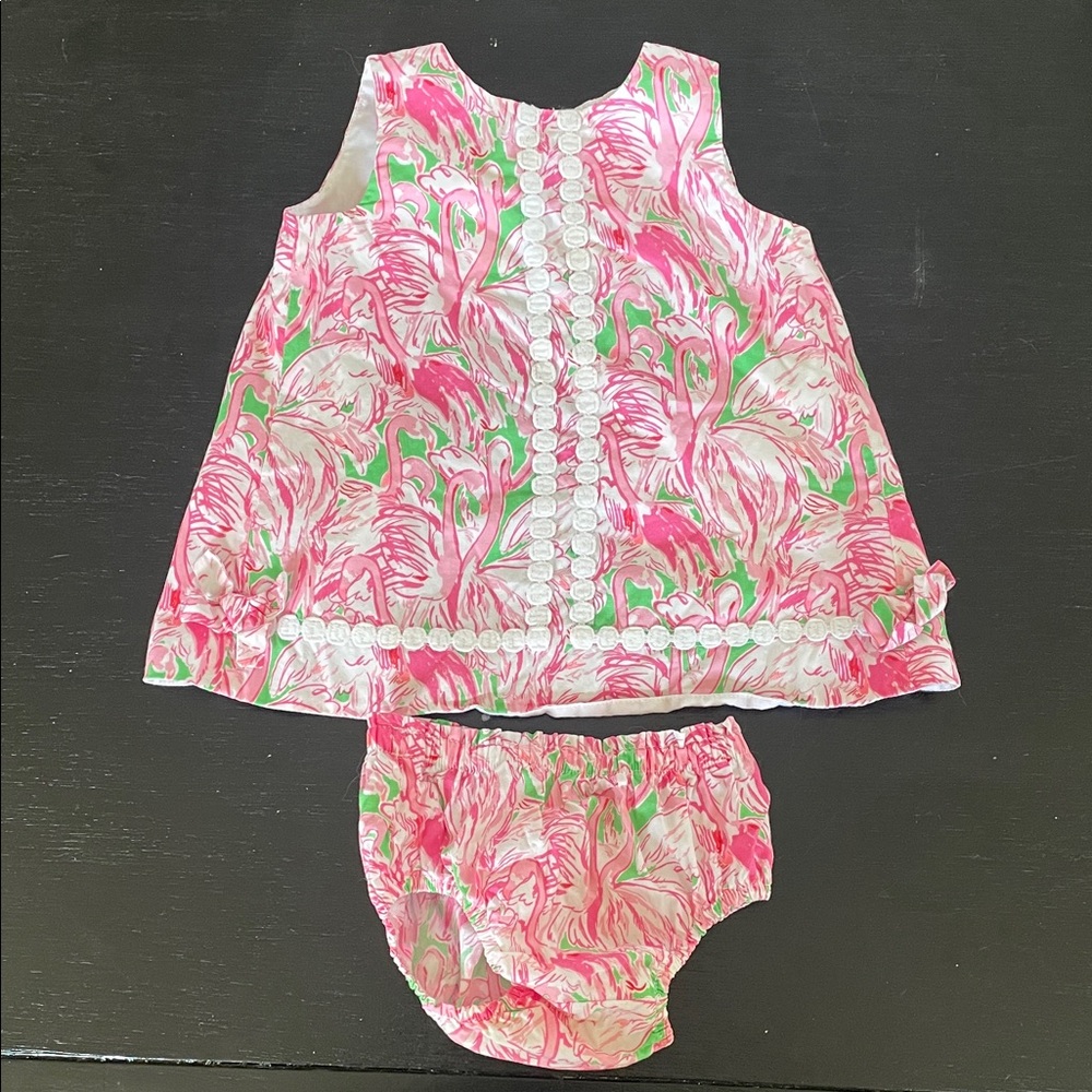 Lilly Pulitzer Pink Colony Flamingo Baby Shift Dress